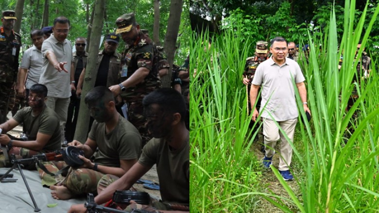 সেনাবাহিনীর গ্রীষ্মকালীন মহড়া আকস্মিক পরিদর্শনে প্রধানমন্ত্র
