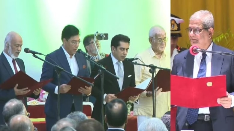 মন্ত্রিসভার নতুন সদস্যদের শপথ পড়ালেন রাষ্ট্রপতি মির্জা ফখরুল